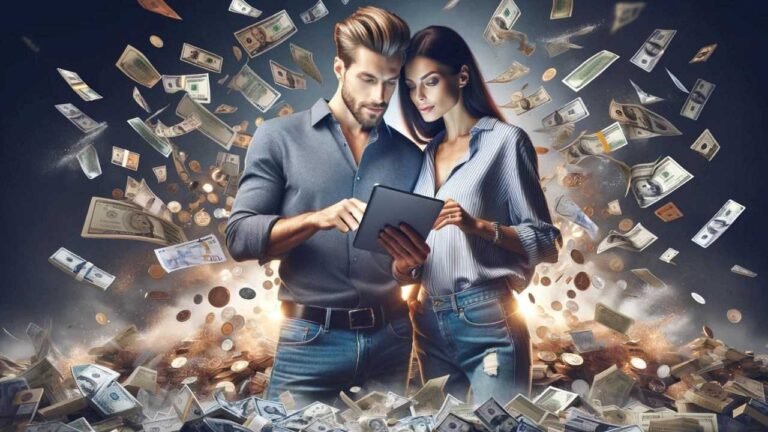 A Couple is reading about what is money6x investment trusts on their Tablet's Screen